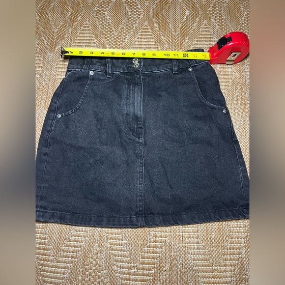 Mango MNG Women's Marion Black Denim Mini Skirt, Size S, Great Condition - Picture 5 of 9